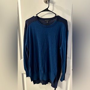 J. Crew Color Block Crewneck Sweater - Navy Blue - L